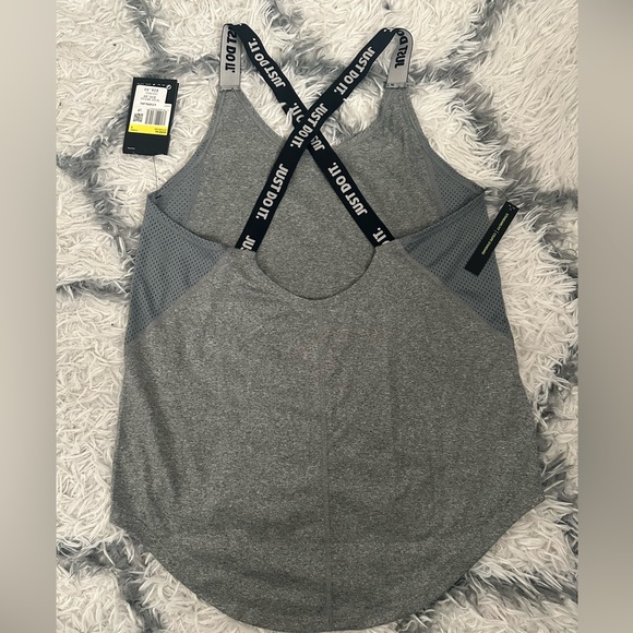 NIKE - NWT Size S Dri-Fit w/ Mesh Tank Top - Dark Grey - Picture 4 of 4